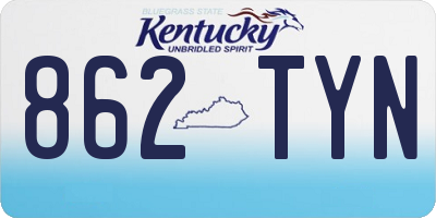 KY license plate 862TYN