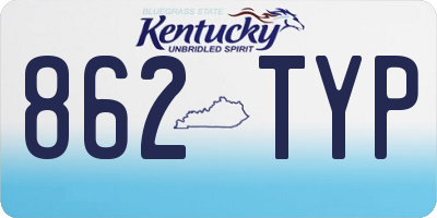 KY license plate 862TYP