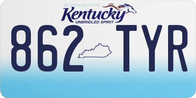 KY license plate 862TYR