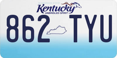 KY license plate 862TYU