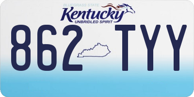 KY license plate 862TYY