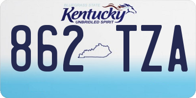 KY license plate 862TZA