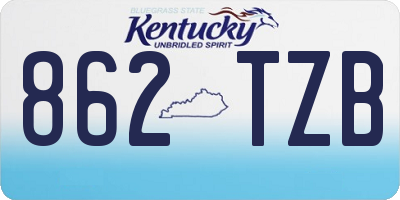 KY license plate 862TZB