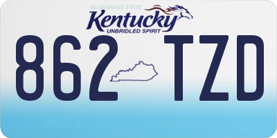 KY license plate 862TZD