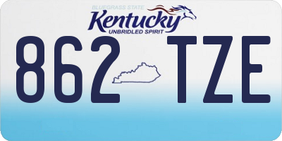 KY license plate 862TZE