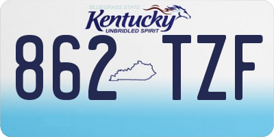 KY license plate 862TZF