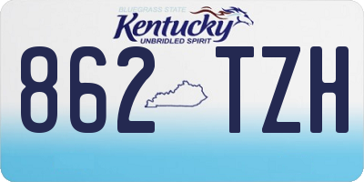 KY license plate 862TZH
