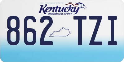 KY license plate 862TZI