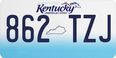 KY license plate 862TZJ
