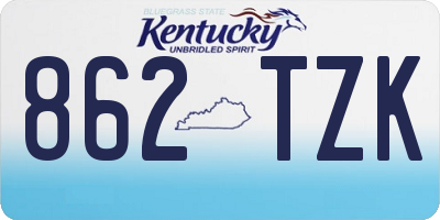 KY license plate 862TZK