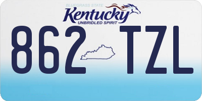 KY license plate 862TZL