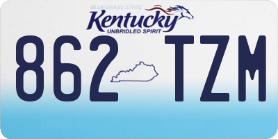 KY license plate 862TZM