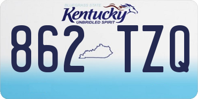 KY license plate 862TZQ