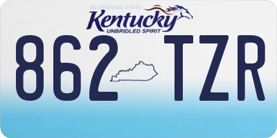 KY license plate 862TZR