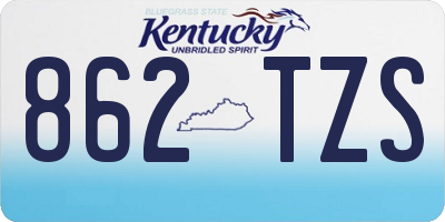 KY license plate 862TZS