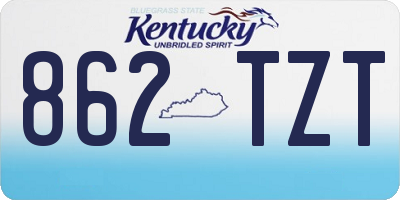 KY license plate 862TZT