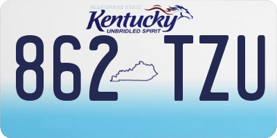 KY license plate 862TZU