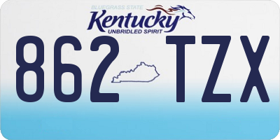KY license plate 862TZX