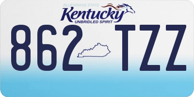 KY license plate 862TZZ