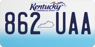 KY license plate 862UAA