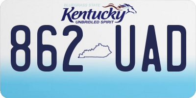 KY license plate 862UAD