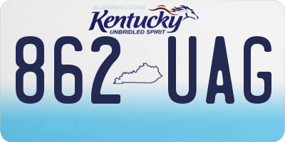 KY license plate 862UAG