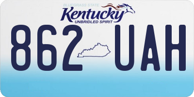 KY license plate 862UAH