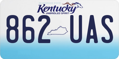KY license plate 862UAS