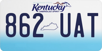 KY license plate 862UAT