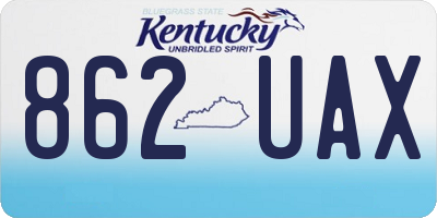 KY license plate 862UAX