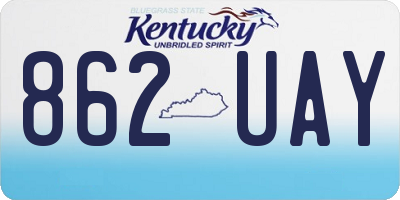 KY license plate 862UAY