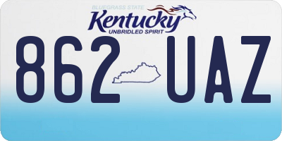 KY license plate 862UAZ