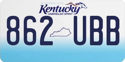 KY license plate 862UBB