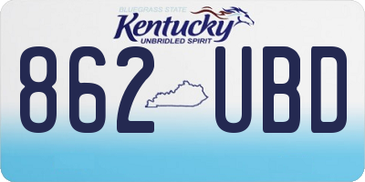 KY license plate 862UBD