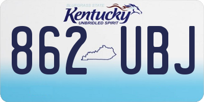 KY license plate 862UBJ