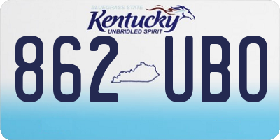 KY license plate 862UBO