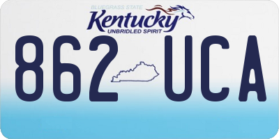 KY license plate 862UCA