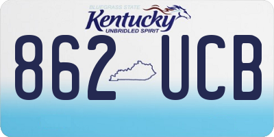 KY license plate 862UCB