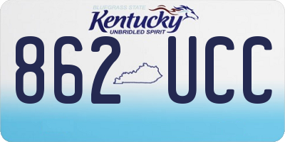 KY license plate 862UCC