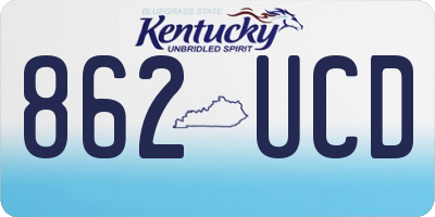 KY license plate 862UCD