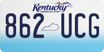 KY license plate 862UCG