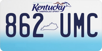 KY license plate 862UMC