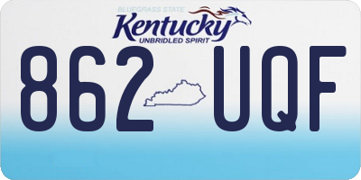 KY license plate 862UQF