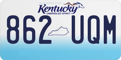 KY license plate 862UQM