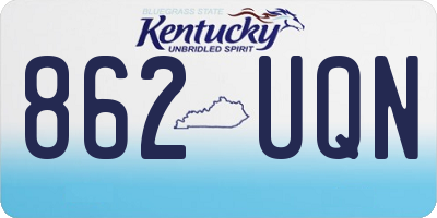 KY license plate 862UQN