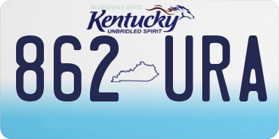KY license plate 862URA