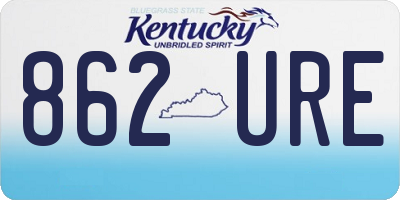 KY license plate 862URE