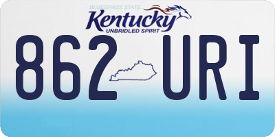 KY license plate 862URI