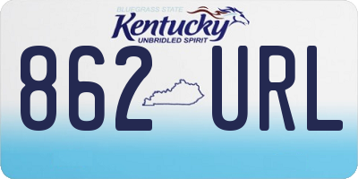 KY license plate 862URL