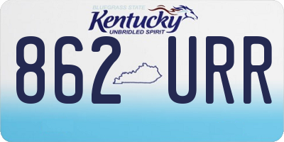 KY license plate 862URR